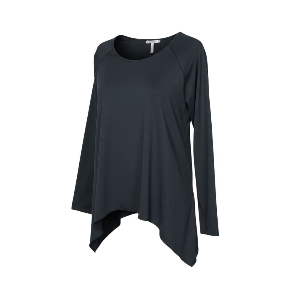 LANE BRYANT BLACK OFF THE SHOULDER SHARK BITE HEM SWEAT SHIRT SIZE 14/16